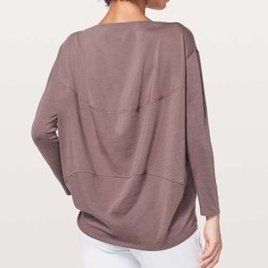 Lululemon Back In Action LS NWT Antique Bark